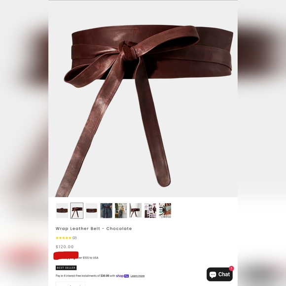Stylish Brown Leather Obi Wrap Belt main image 6